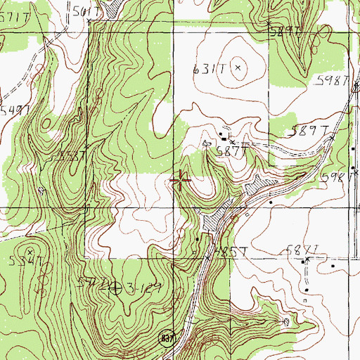 Topographic Map of Frankston Depot Museum, TX