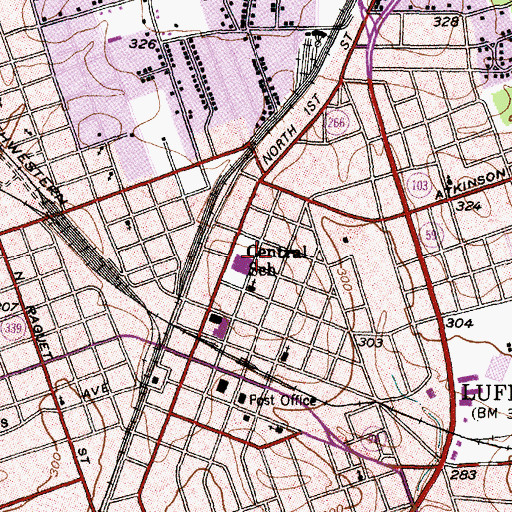 Topographic Map of Museum of East Texas, TX