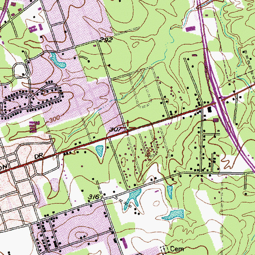 Topographic Map of Texas Forestry Museum, TX
