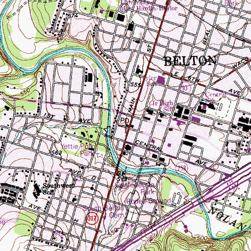 Topographic Map of Bell County Museum, TX