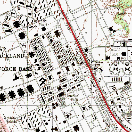 Topographic Map of History and Traditions Museum, TX