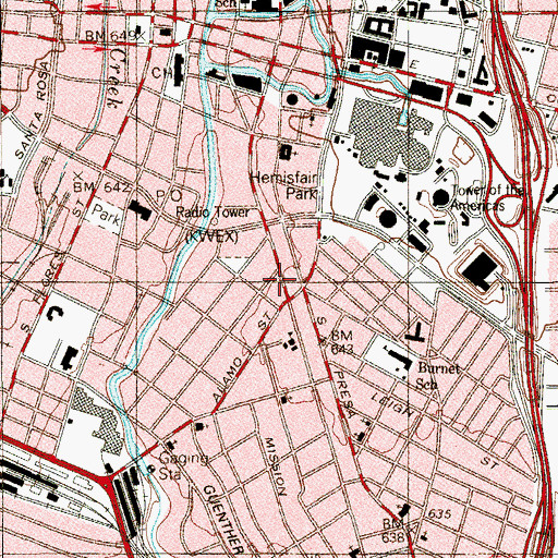 Topographic Map of Texas Highway Patrol Hall of Fame and Museum, TX