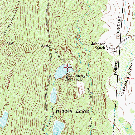Topographic Map of Stambaugh Dam, CO