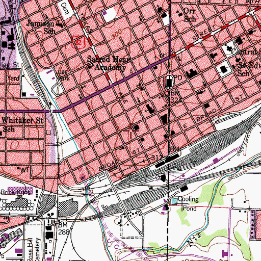 Topographic Map of Texarkana Regional Arts Museum, TX