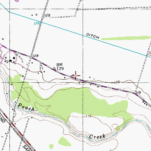 Topographic Map of Egypt Plantation Museum, TX