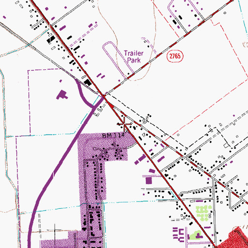 Topographic Map of El Campo Museum of Art, History, and Natural Science, TX