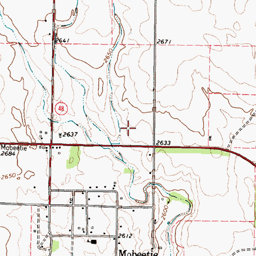 Topographic Map of Mobeetie Jail Museum, TX