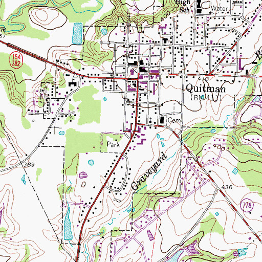 Topographic Map of Stinson Home- Honeymoon Cottage Museum, TX