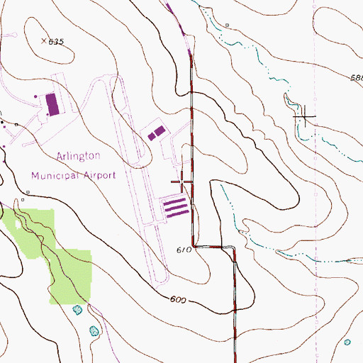 Topographic Map of Texas Air Command Museum, TX