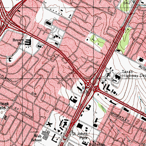 Topographic Map of Daughters of the Republic of Texas Museum, TX