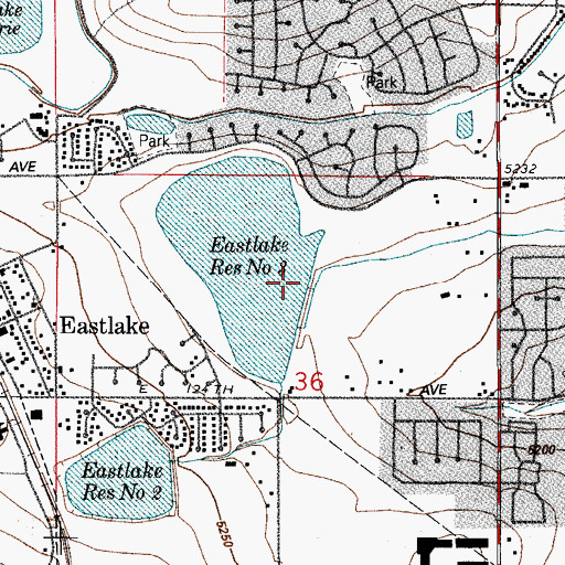 Topographic Map of East Lake Number 3 Dam, CO