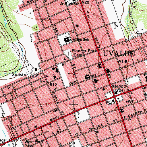 Topographic Map of John Nance Garner Museum, TX