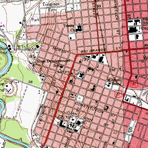 Topographic Map of Nave Museum, TX