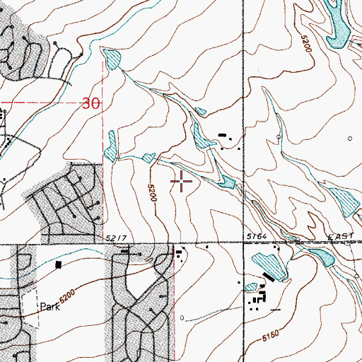 Topographic Map of Ginther Number 1 Dam, CO