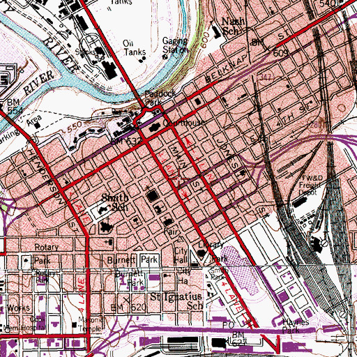 Topographic Map of National Cowgirl Museum and Hall of Fame, TX