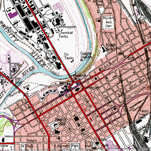 Topographic Map of Sid Richardson Collection of Western Art, TX