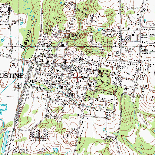 Topographic Map of Ezekiel Cullen Home Museum, TX