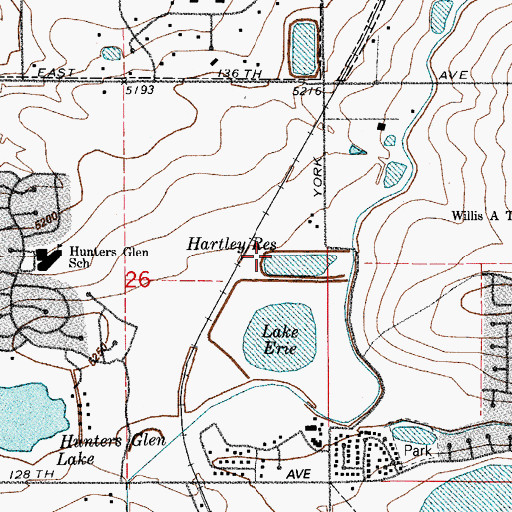 Topographic Map of Hartley Dam, CO