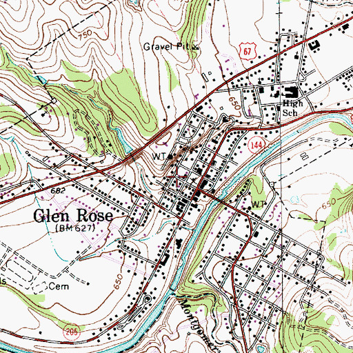 Topographic Map of Somervell County Museum, TX
