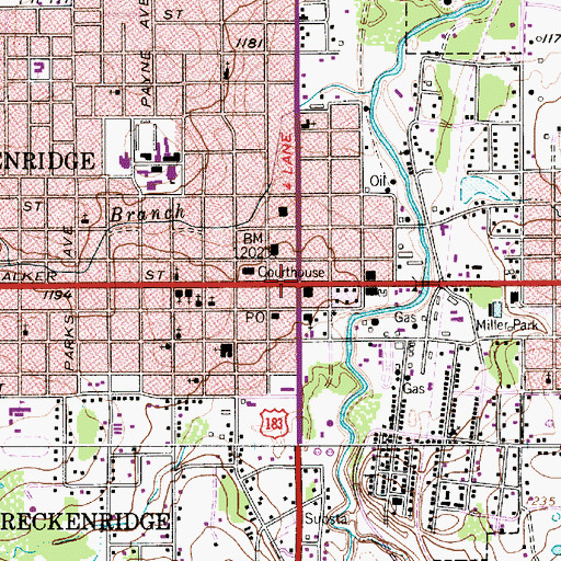 Topographic Map of Swenson Memorial Museum, TX