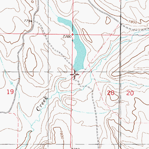 Topographic Map of Antelope Dam, CO