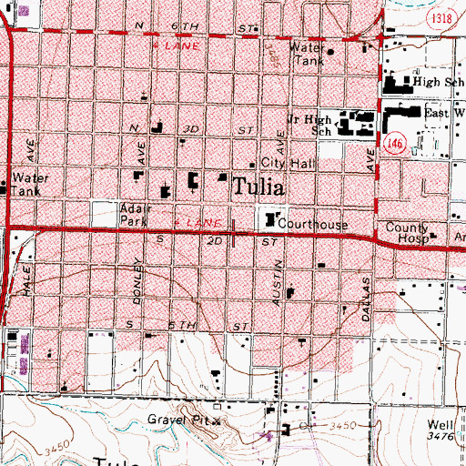 Topographic Map of Swisher County Museum, TX