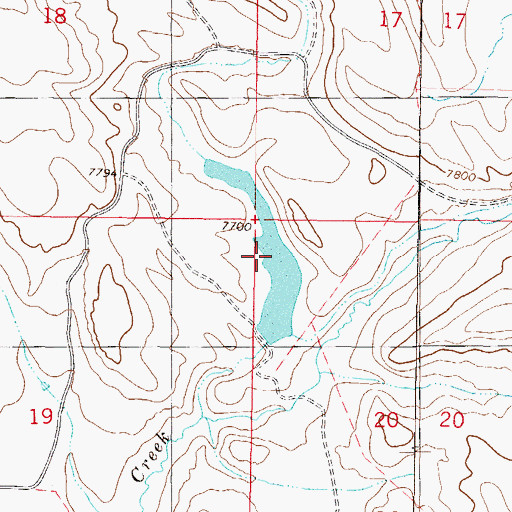Topographic Map of Antelope Reservoir, CO