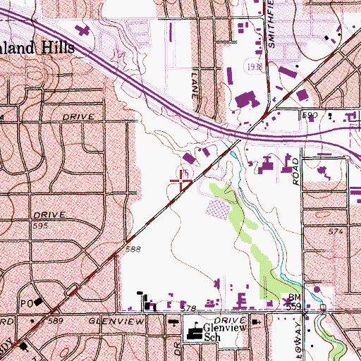 Topographic Map of Imagisphere Childrens Museum, TX