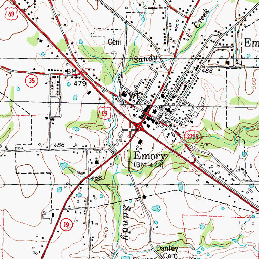 Topographic Map of A C McMilllan African American Museum, TX
