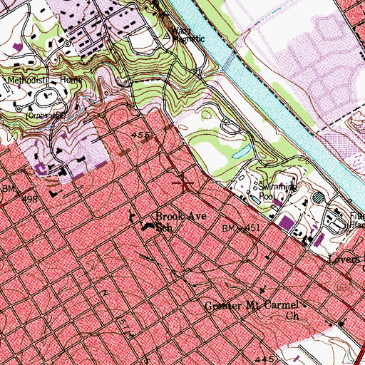 Topographic Map of The Earle Harrison House, TX