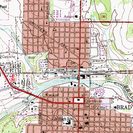 Topographic Map of Heart of Texas Historical Museum, TX