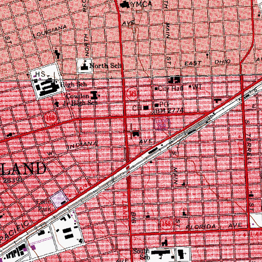 Topographic Map of Midland County Historical Museum, TX
