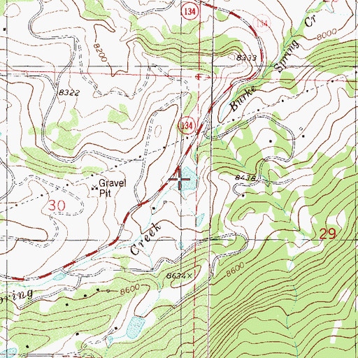 Topographic Map of Upper Craven Reservoir, CO