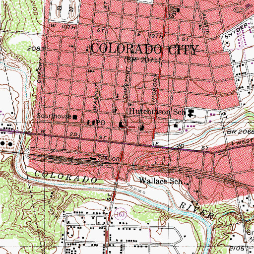 Topographic Map of Heart of West Texas Museum, TX