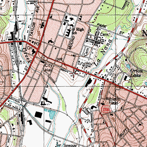 Topographic Map of Sterne-Hoya House, TX