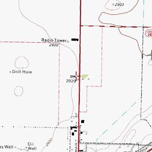 Topographic Map of Museum of the Plains, TX