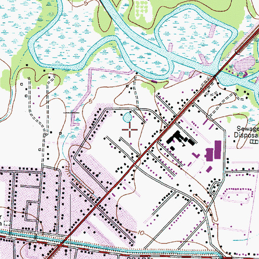 Topographic Map of The W H Stark Home, TX