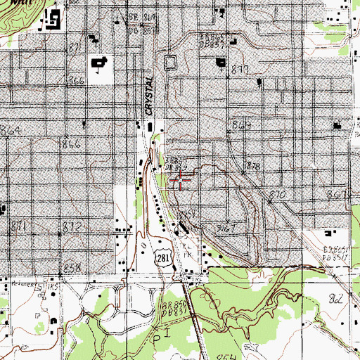 Topographic Map of Little Rock School House Museum, TX