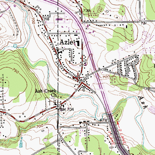 Topographic Map of Azle Historical Museum, TX