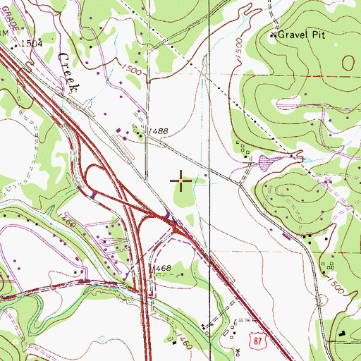 Topographic Map of Cibolo Nature Center, TX