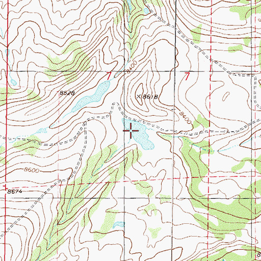 Topographic Map of Woods Dam, CO