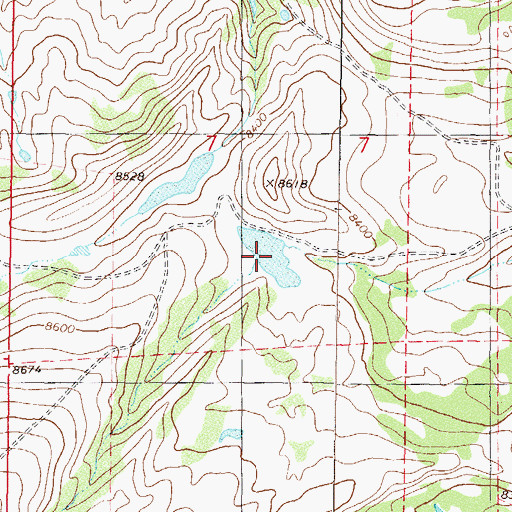 Topographic Map of Woods Reservoir, CO
