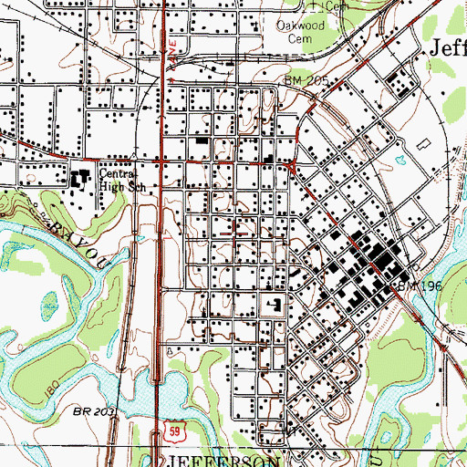 Topographic Map of House of the Seasons Museum, TX