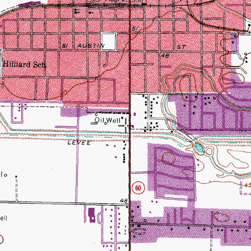 Topographic Map of Matagorda County Museum, TX
