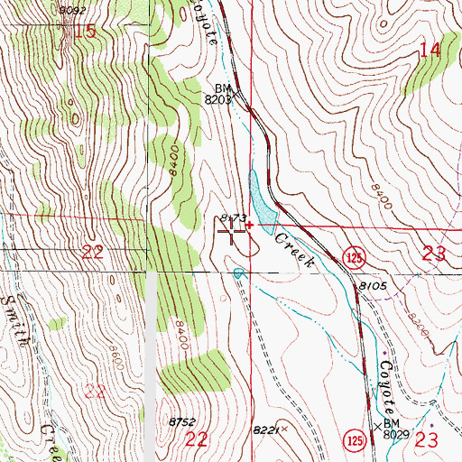 Topographic Map of Bunte Dam, CO