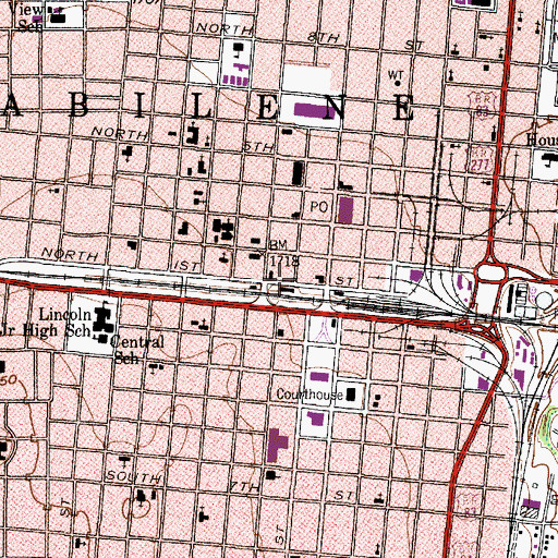 Topographic Map of Grace Cultural Center and Museum, TX