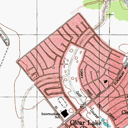 Topographic Map of West Bay Common School Childrens Museum, TX