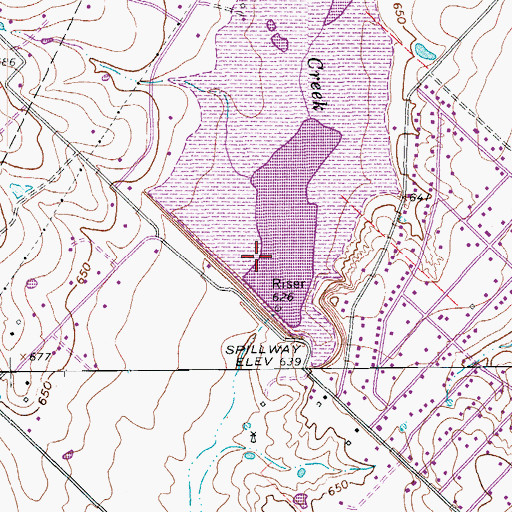 Topographic Map of Claiborne Kyle Log House, TX