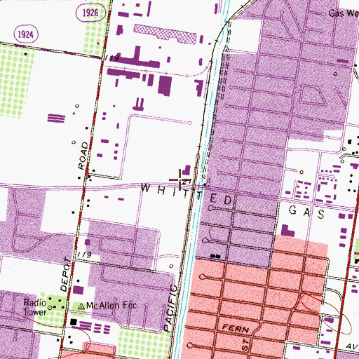 Topographic Map of McAllen International Museum, TX