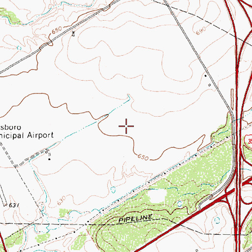 Topographic Map of The Harold B Simpson Confederate Research Center, TX